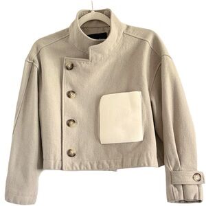 Mo&Co Wool Blend Cream Beige Jacket